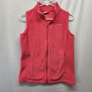 Columbia Fleece Vest Pink Girls Large 14/16